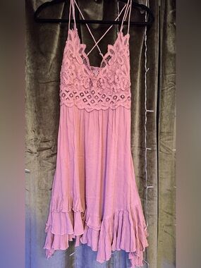 Free People Rose Crochet-Top Sundress - mini - Medium